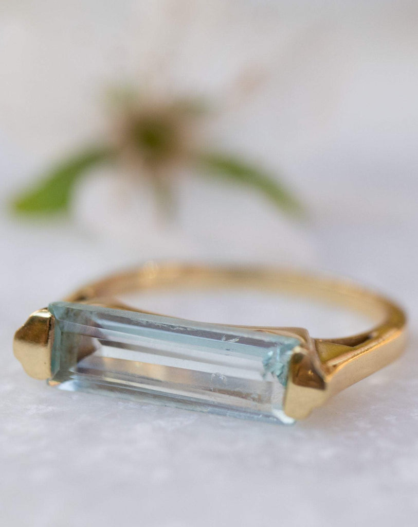 Blue Topaz Hydro Ring ~ 18k Gold Plated ~ MR166 - Maresia Jewelry