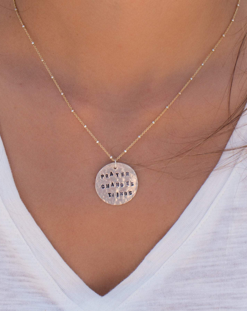 Hand Stamped Disk ~  Sterling Silver - Maresia Jewelry