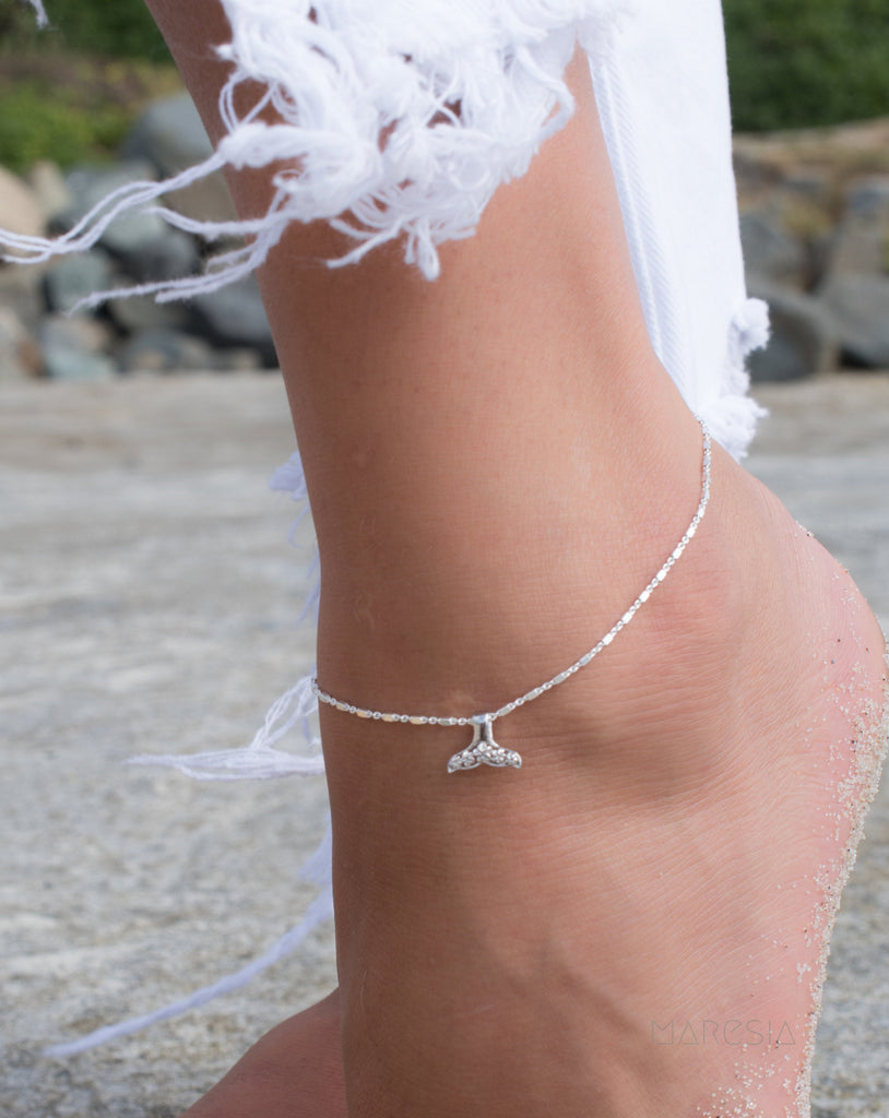 Mermaid Tail Anklet Bracelet ~ Sterling Silver 925 ~ MA002
