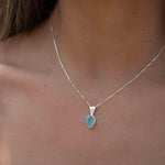Labradorite, Aqua Chalcedony, Rose Quartz, Moonstone ~ Tear Drop ~ Sterling Silver ~ Charm ~ Layered ~ minimalist ~ delicate MP009