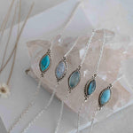 Turquoise, Labradorite, Larimar, Moonstone and Aqua Chalcedony Bracelet ~ Sterling Silver 925 ~Handmade ~Hippie ~Bohemian  ~Stackable MB0