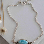 Turquoise, Labradorite, Larimar, Moonstone and Aqua Chalcedony Bracelet ~ Sterling Silver 925 ~Handmade ~Hippie ~Bohemian  ~Stackable MB042