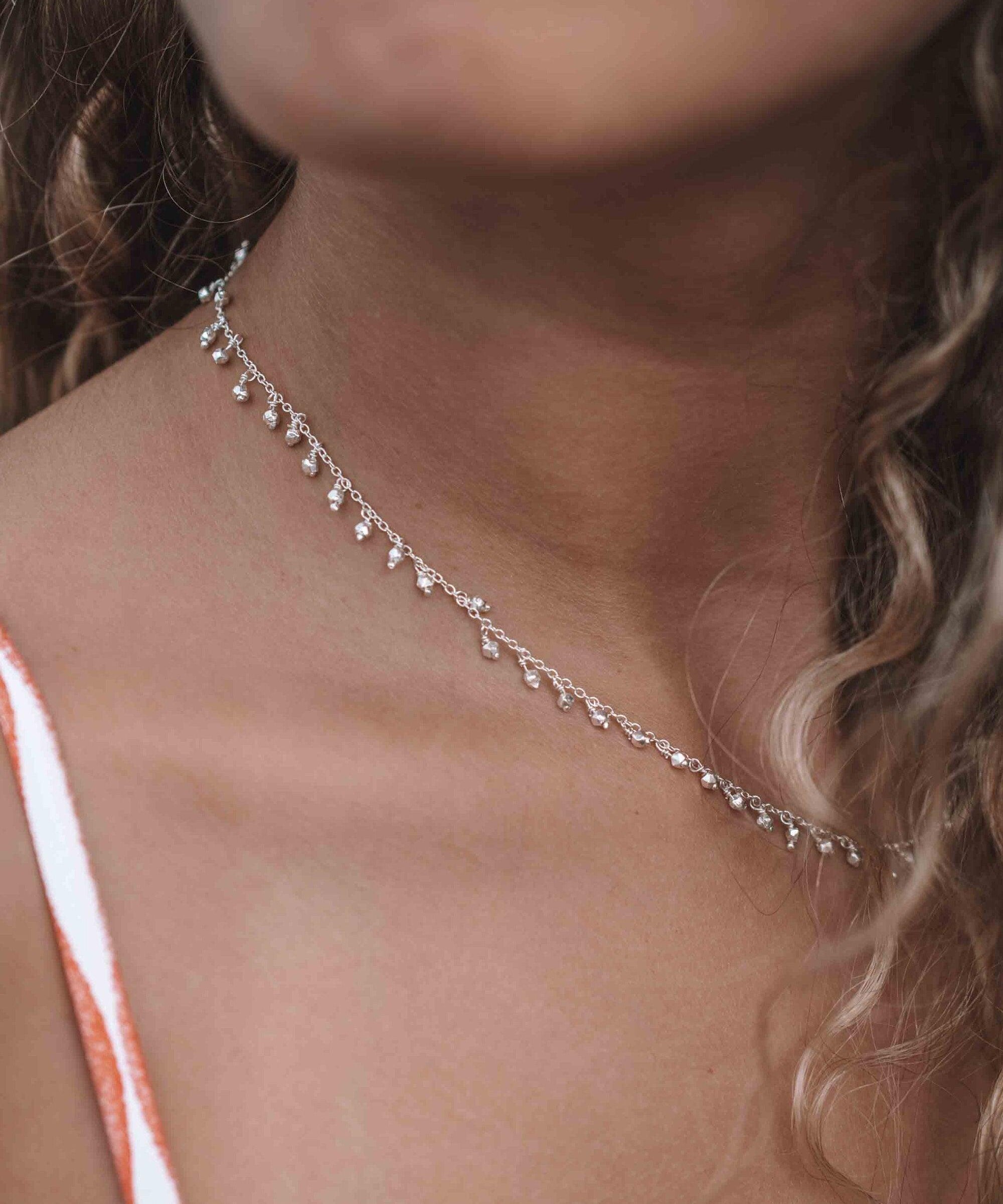 Sterling Silver 925 or Gold Vermeil Choker ~ Jewelry ~ Gift For Her ~ Minimalist~ Handmade~ Thin Chain~ Delicate ~Layered~MN111