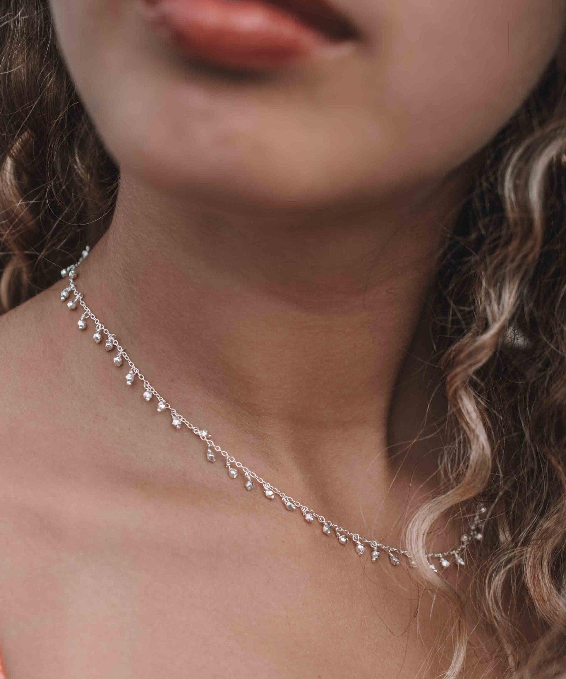 Sterling Silver 925 or Gold Vermeil Choker ~ Jewelry ~ Gift For Her ~ Minimalist~ Handmade~ Thin Chain~ Delicate ~Layered~MN111