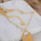 Evil Eye Necklace Gold Plated 18k ~ Cubic Zirconia or Black Onyx ~ Layered long Necklace  ~ Jewelry ~ Minimalist~ Handmade ~ MN115