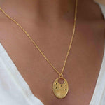 Evil Eye Necklace Gold Plated 18k ~ Cubic Zirconia or Black Onyx ~ Layered long Necklace  ~ Jewelry ~ Minimalist~ Handmade ~ MN115