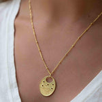 Evil Eye Necklace Gold Plated 18k ~ Cubic Zirconia or Black Onyx ~ Layered long Necklace  ~ Jewelry ~ Minimalist~ Handmade ~ MN115
