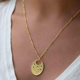 Evil Eye Necklace Gold Plated 18k ~ Cubic Zirconia or Black Onyx ~ Layered long Necklace  ~ Jewelry ~ Minimalist~ Handmade ~ MN115