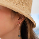 Tahitian Pearl Earrings ~ 14k Gold Filled, Rose Gold Filled or Sterling Silver 925 ~ Hoop ~ Jewelry ~ Natural ~ Organic ~ Everyday ~ ME220