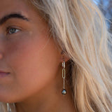 Tahitian Pearl Earrings ~ 14k Gold Filled, Rose Gold Filled or Sterling Silver 925 ~ Hoop ~ Jewelry ~ Natural ~ Organic ~ Everyday ~ ME220