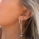Tahitian Pearl Earrings ~ 14k Gold Filled, Rose Gold Filled or Sterling Silver 925 ~ Hoop ~ Jewelry ~ Natural ~ Organic ~ Everyday ~ ME220