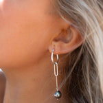 Tahitian Pearl Earrings ~ 14k Gold Filled, Rose Gold Filled or Sterling Silver 925 ~ Hoop ~ Jewelry ~ Natural ~ Organic ~ Everyday ~ ME220