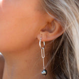 Tahitian Pearl Earrings ~ 14k Gold Filled, Rose Gold Filled or Sterling Silver 925 ~ Hoop ~ Jewelry ~ Natural ~ Organic ~ Everyday ~ ME220