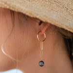 Tahitian Pearl Earrings ~ 14k Gold Filled, Rose Gold Filled or Sterling Silver 925 ~ Hoop ~ Jewelry ~ Natural ~ Organic ~ Everyday ~ ME220