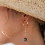 Tahitian Pearl Earrings ~ 14k Gold Filled, Rose Gold Filled or Sterling Silver 925 ~ Hoop ~ Jewelry ~ Natural ~ Organic ~ Everyday ~ ME220