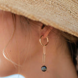 Tahitian Pearl Earrings ~ 14k Gold Filled, Rose Gold Filled or Sterling Silver 925 ~ Hoop ~ Jewelry ~ Natural ~ Organic ~ Everyday ~ ME220