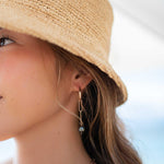 Tahitian Pearl Earrings ~ 14k Gold Filled, Rose Gold Filled or Sterling Silver 925 ~ Hoop ~ Jewelry ~ Natural ~ Organic ~ Everyday ~ ME220