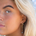 Tahitian Pearl Earrings ~ 14k Gold Filled, Rose Gold Filled or Sterling Silver 925 ~ Hoop ~ Jewelry ~ Natural ~ Organic ~ Everyday ~ ME220