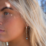 Tahitian Pearl Earrings ~ 14k Gold Filled, Rose Gold Filled or Sterling Silver 925 ~ Hoop ~ Jewelry ~ Natural ~ Organic ~ Everyday ~ ME220