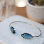 Iolite hydro Adjustable Bracelet ~ Gold Plated 18k or Silver Plated ~ Handmade ~Statement~Bohemian ~Jewelry ~Gift For Her~MB037A