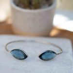 Iolite hydro Adjustable Bracelet ~ Gold Plated 18k or Silver Plated ~ Handmade ~Statement~Bohemian ~Jewelry ~Gift For Her~MB037A
