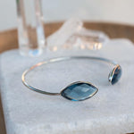 Iolite hydro Adjustable Bracelet ~ Gold Plated 18k or Silver Plated ~ Handmade ~Statement~Bohemian ~Jewelry ~Gift For Her ~ MB037B