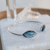 Iolite hydro Adjustable Bracelet ~ Gold Plated 18k or Silver Plated ~ Handmade ~Statement~Bohemian ~Jewelry ~Gift For Her ~ MB037B