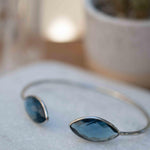 Iolite hydro Adjustable Bracelet ~ Gold Plated 18k or Silver Plated ~ Handmade ~Statement~Bohemian ~Jewelry ~Gift For Her ~ MB037B