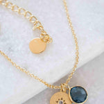 Iolite hydro, Aqua Chalcedony or Labradorite & CZ Necklace ~ Gold Plated 18k ~ Jewelry Minimalist~ Handmade~ Thin Chain~ Delicate~ MN125