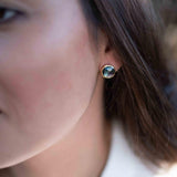 Iolite hydro Earrings ~ Stud ~ Jewelry ~ 18k Gold Plated ~ Natural ~ Minimalist Everyday ~ Gift for Her ~ Boho ~ Hippie ~ ME0