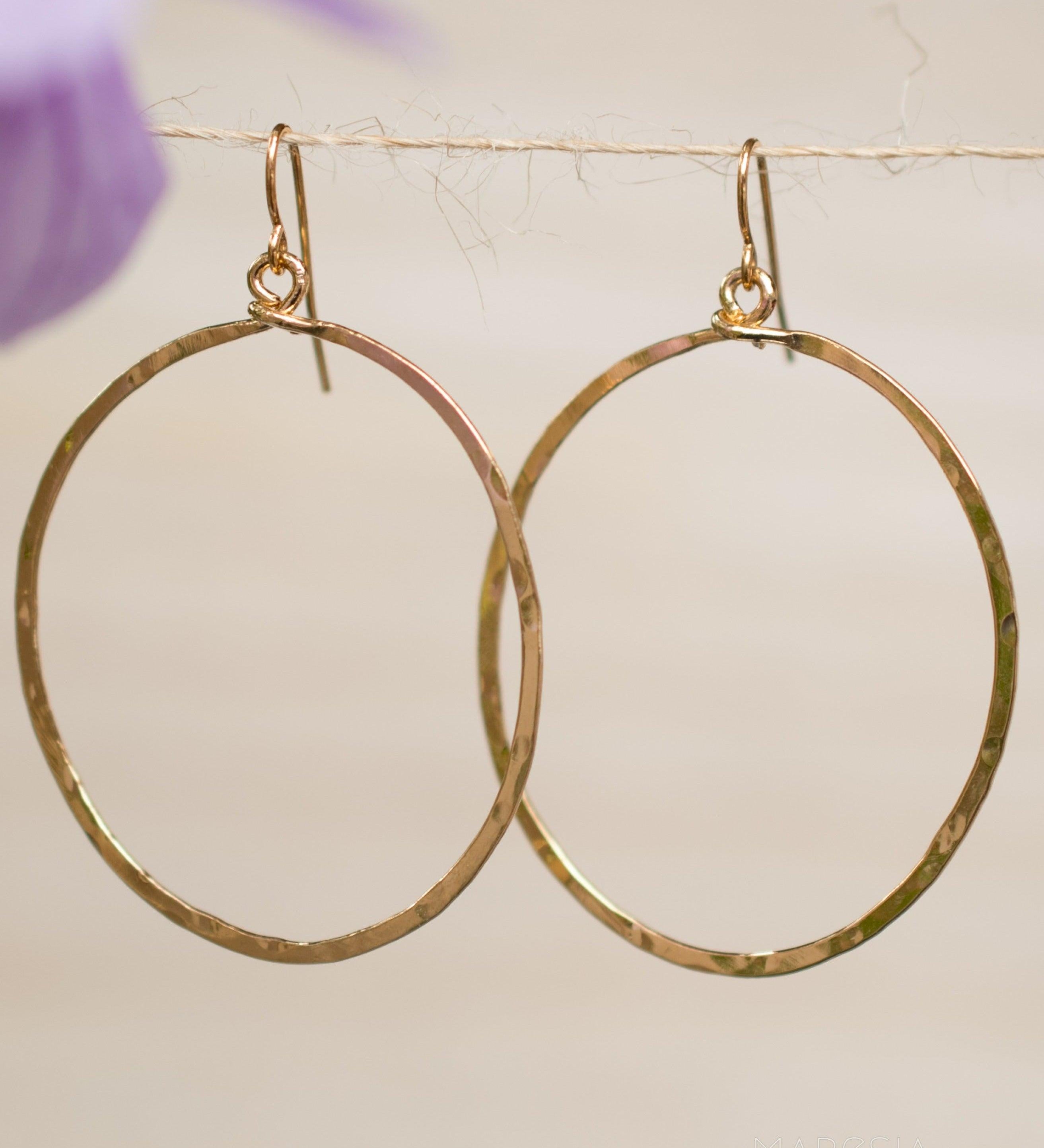 Jasmine Oval Turquoise Earrings ~Gold Plated or Silver Plated ~ SME007 - Maresia Jewelry