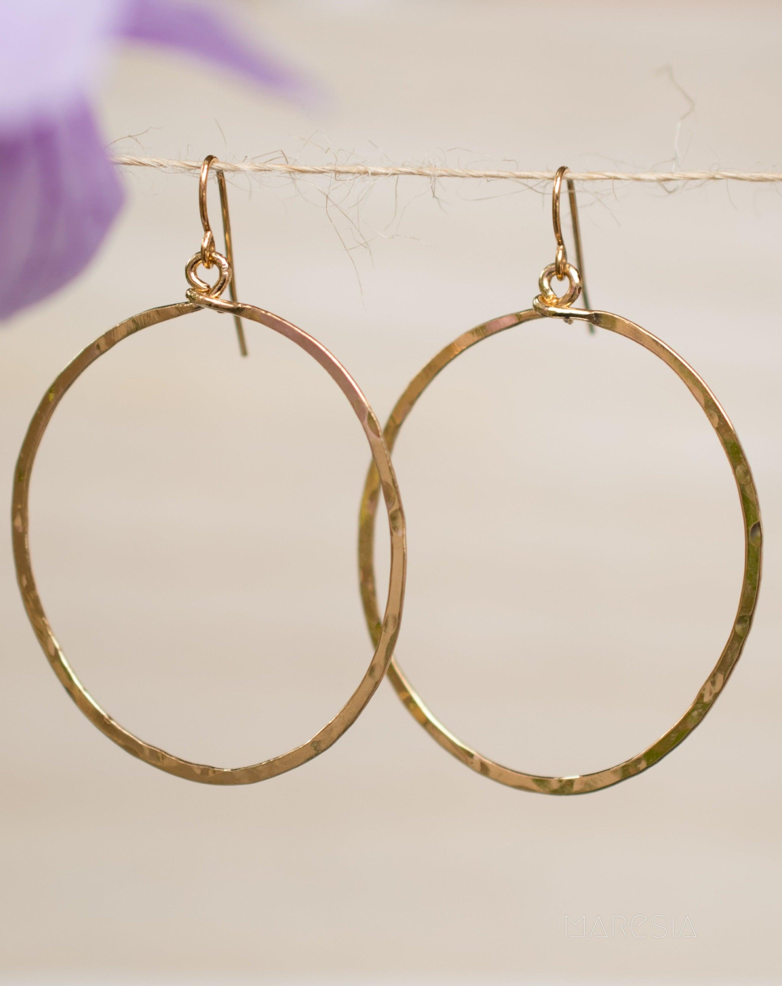 Jasmine Oval Turquoise Earrings ~Gold Plated or Silver Plated ~ SME007 - Maresia Jewelry
