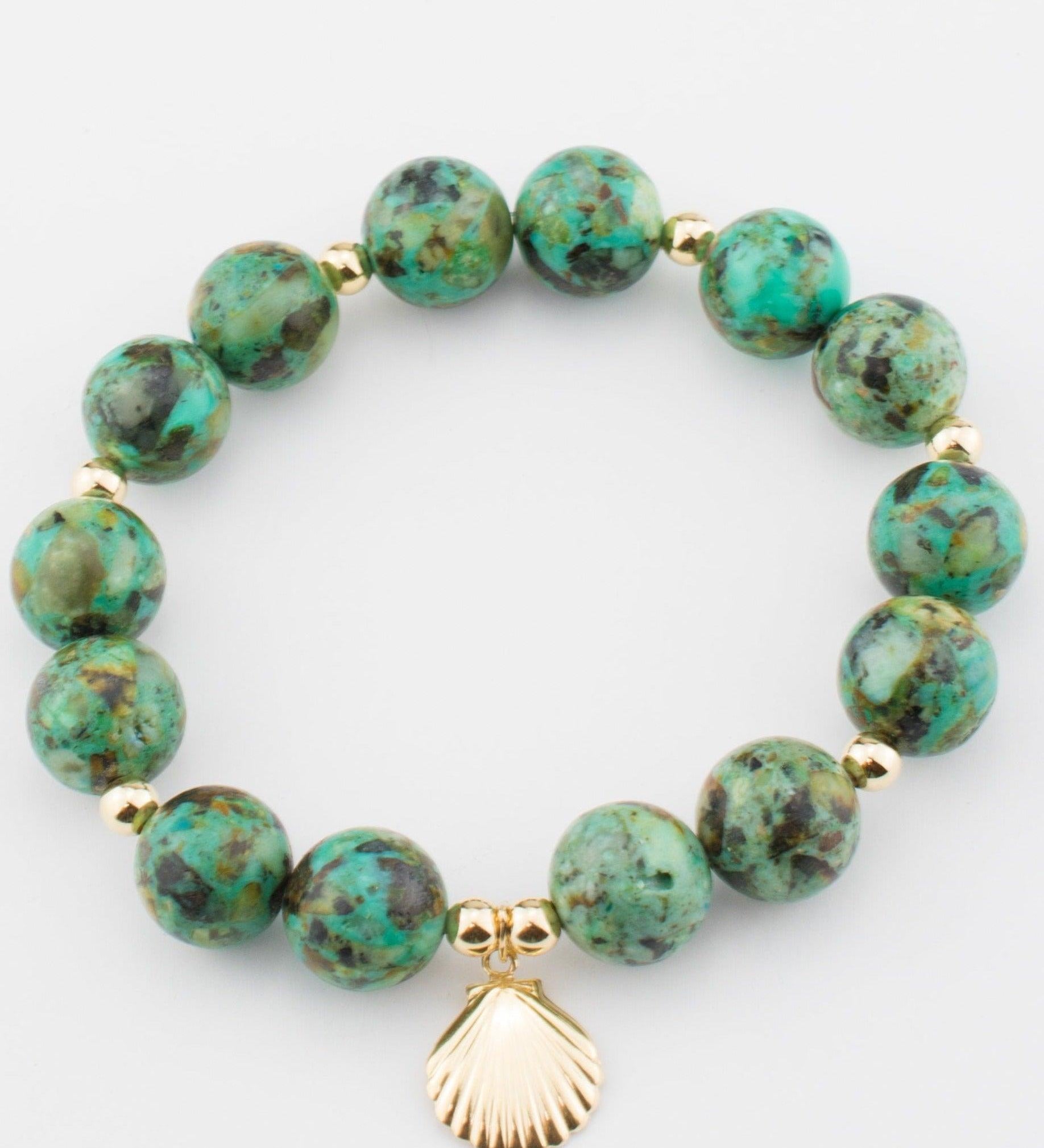 Jasper Elastic Bracelet ~ Gold Filled or Sterling Silver ~ MB015 - Maresia Jewelry