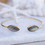 Labradorite Adjustable Bracelet ~ Gold Plated 18k ~ Handmade ~Statement  Hippie ~Bohemian ~Jewelry ~Gift For Her ~Gemstone ~Body