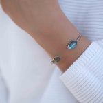 Labradorite Adjustable Bracelet ~ Silver Plated ~ Handmade ~Statement Hippie ~Bohemian ~Jewelry ~Gift For Her ~Gemstone ~Body MB038B