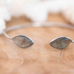 Labradorite Adjustable Bracelet ~ Silver Plated ~ Handmade ~Statement Hippie ~Bohemian ~Jewelry ~Gift For Her ~Gemstone ~Body MB038B