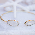 Moonstone Adjustable Bracelet ~ Gold Plated 18k ~ Handmade ~Statement  Hippie ~Bohemian ~Jewelry ~Gift For Her ~Gemstone ~Body