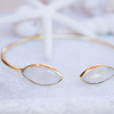 Moonstone Adjustable Bracelet ~ Gold Plated 18k ~ Handmade ~Statement  Hippie ~Bohemian ~Jewelry ~Gift For Her ~Gemstone ~Body