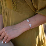 Moonstone Adjustable Bracelet ~ Siver Plated ~ Handmade ~Statement Hippie ~Bohemian ~Jewelry ~Gift For Her ~Gemstone ~Body MB039B