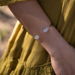 Moonstone Adjustable Bracelet ~ Siver Plated ~ Handmade ~Statement Hippie ~Bohemian ~Jewelry ~Gift For Her ~Gemstone ~Body MB039B