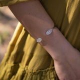 Moonstone Adjustable Bracelet ~ Siver Plated ~ Handmade ~Statement Hippie ~Bohemian ~Jewelry ~Gift For Her ~Gemstone ~Body MB039B