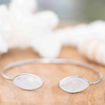 Moonstone Adjustable Bracelet ~ Siver Plated ~ Handmade ~Statement Hippie ~Bohemian ~Jewelry ~Gift For Her ~Gemstone ~Body MB039B