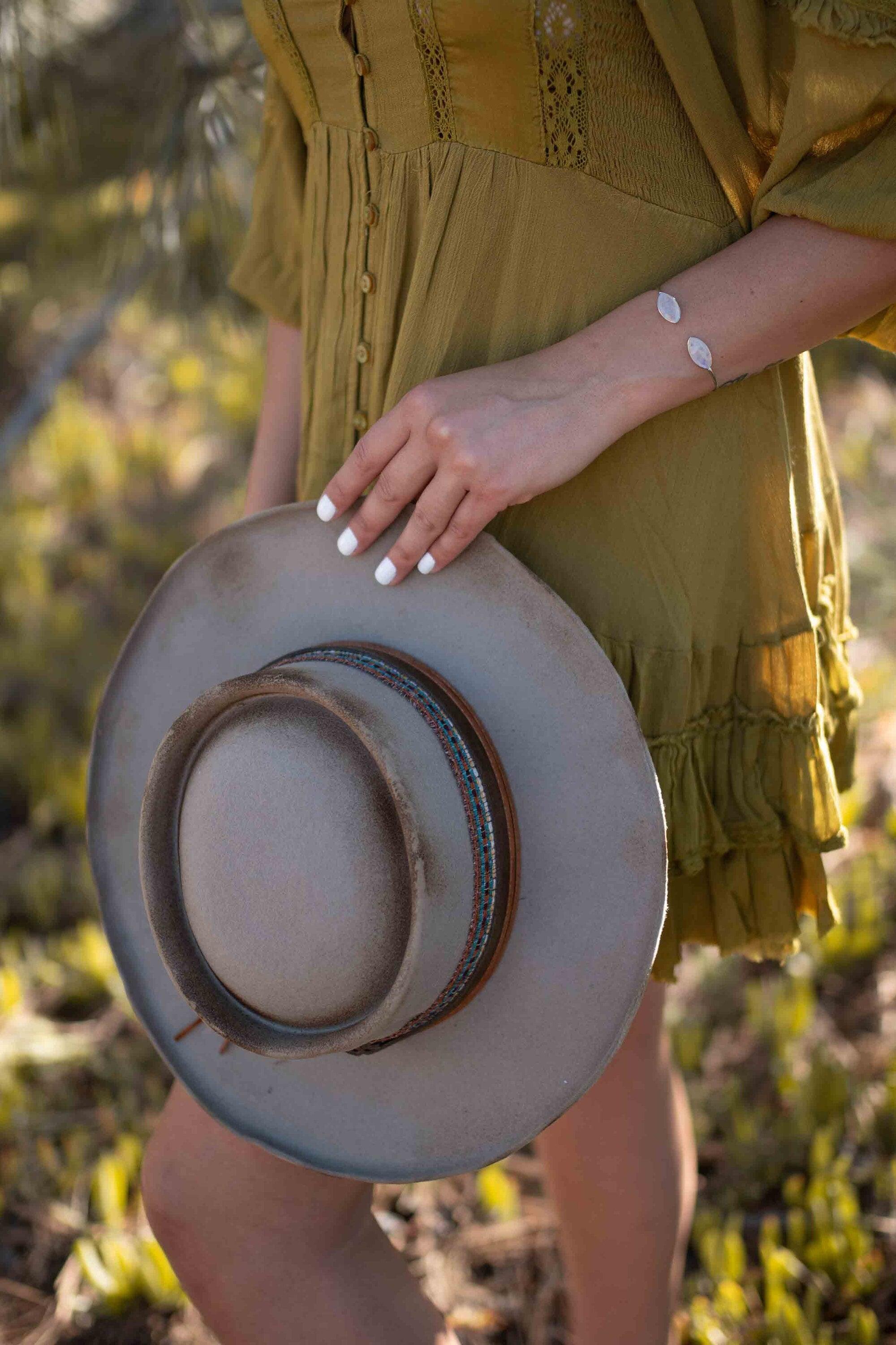Moonstone Adjustable Bracelet ~ Siver Plated ~ Handmade ~Statement Hippie ~Bohemian ~Jewelry ~Gift For Her ~Gemstone ~Body MB039B