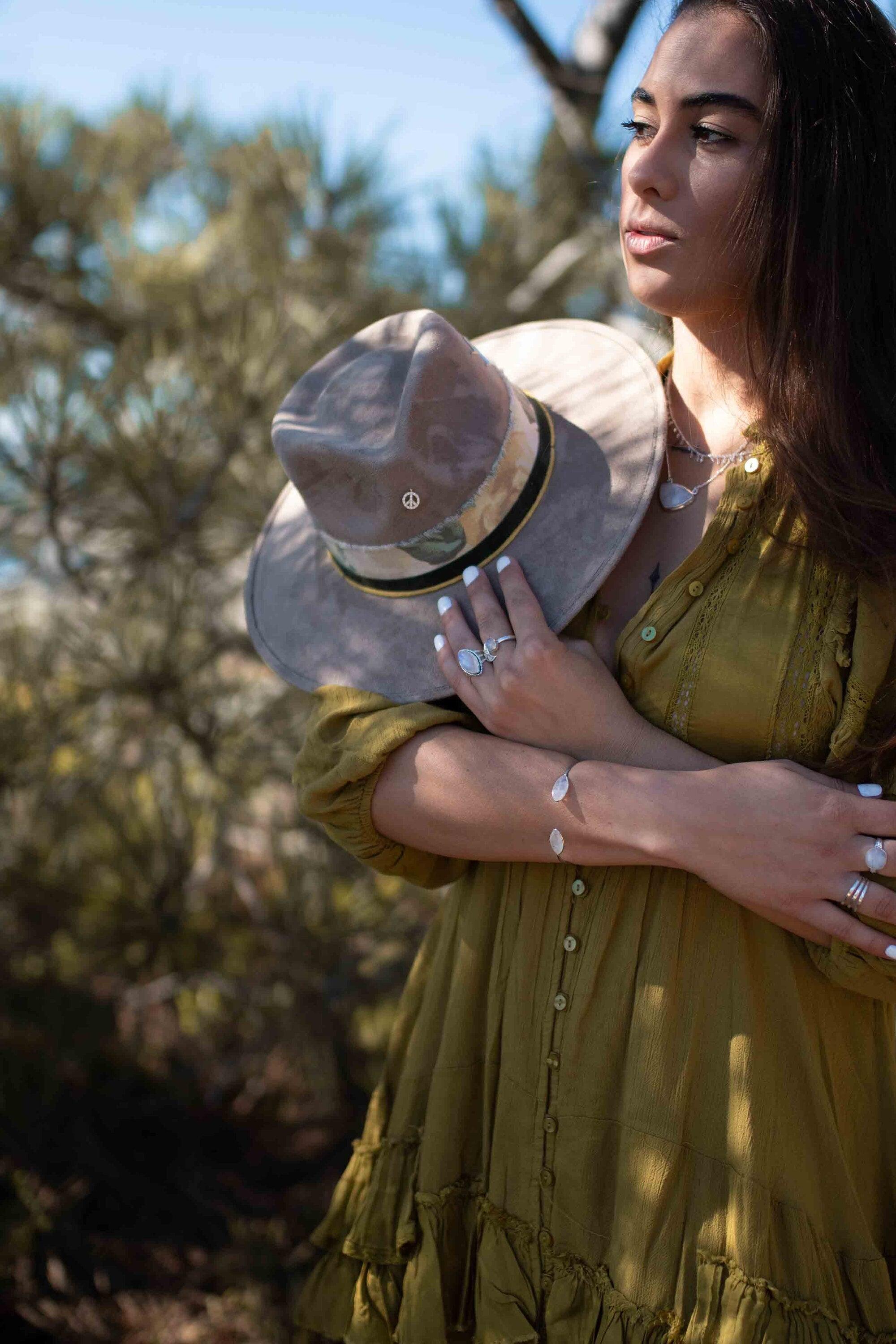 Moonstone Adjustable Bracelet ~ Siver Plated ~ Handmade ~Statement Hippie ~Bohemian ~Jewelry ~Gift For Her ~Gemstone ~Body MB039B