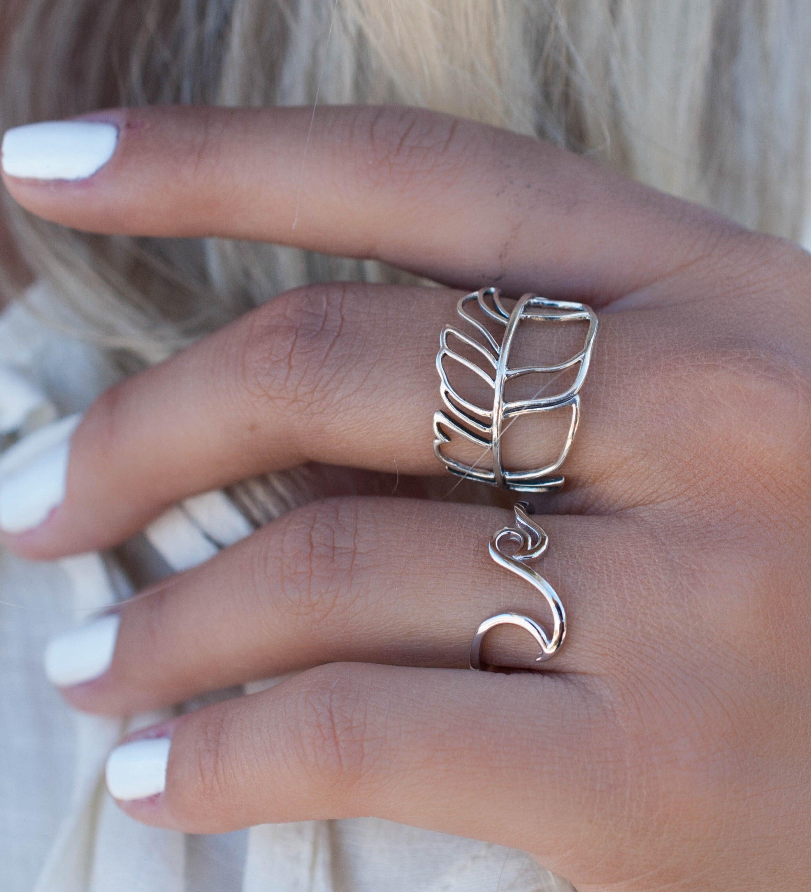 Joaca Leaf Ring ~  Sterling Silver 925~SMR013 - Maresia Jewelry