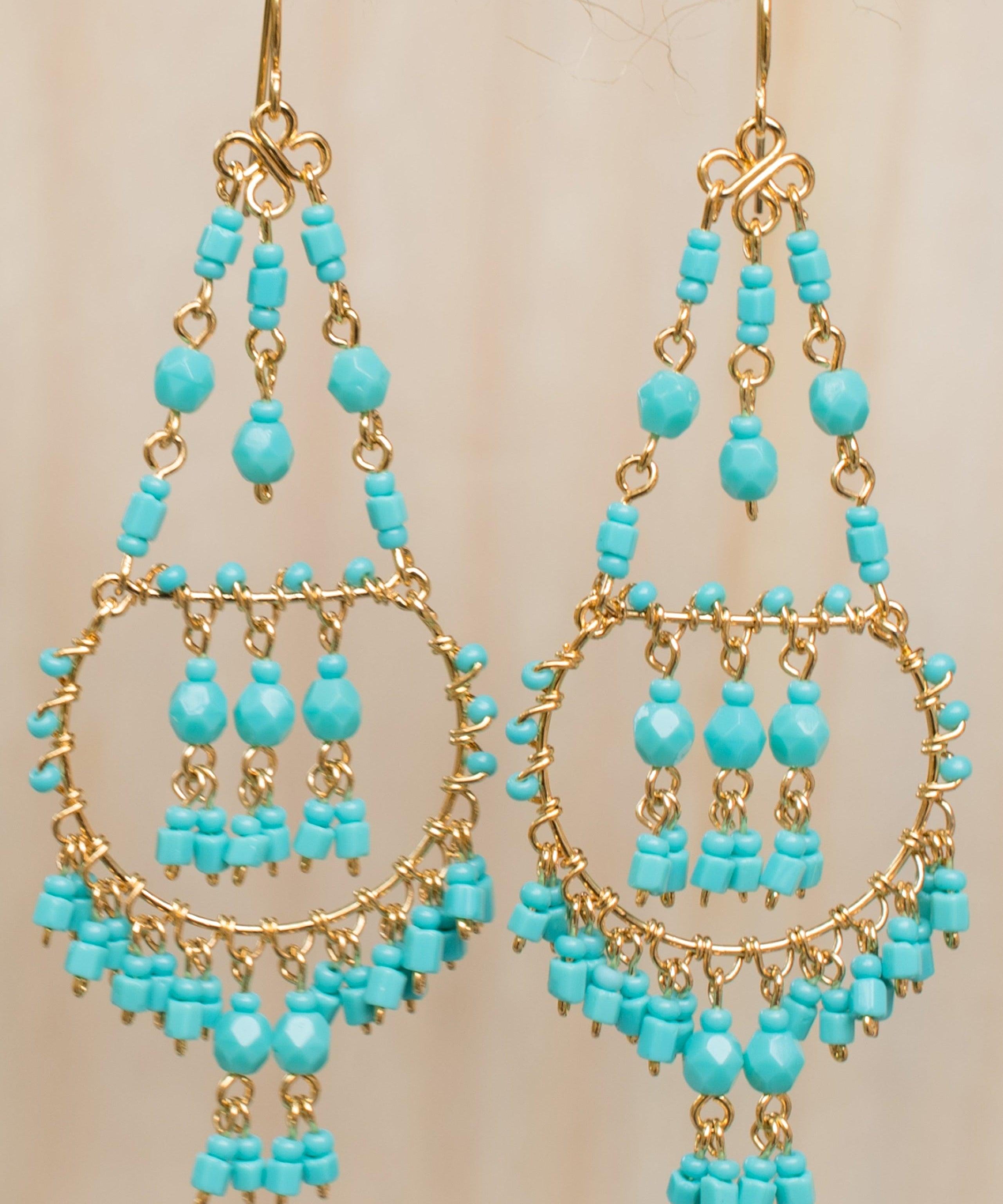 Joan Chandelier Earrings ~Gold Plated ~ SME030 - Maresia Jewelry