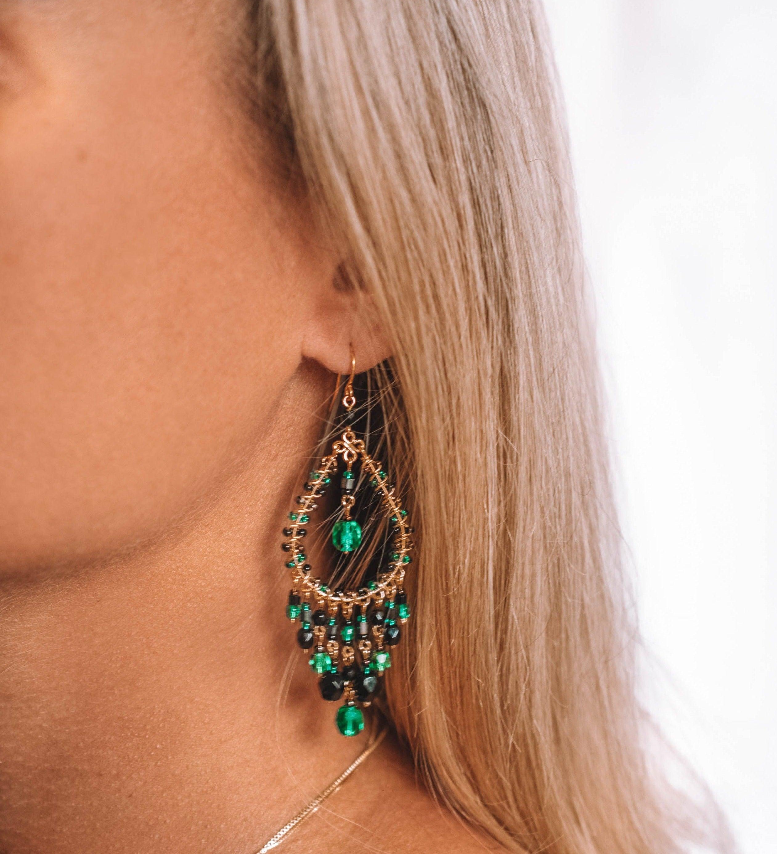 Joix Chandelier Earrings ~Gold Plated ~ SME088 - Maresia Jewelry