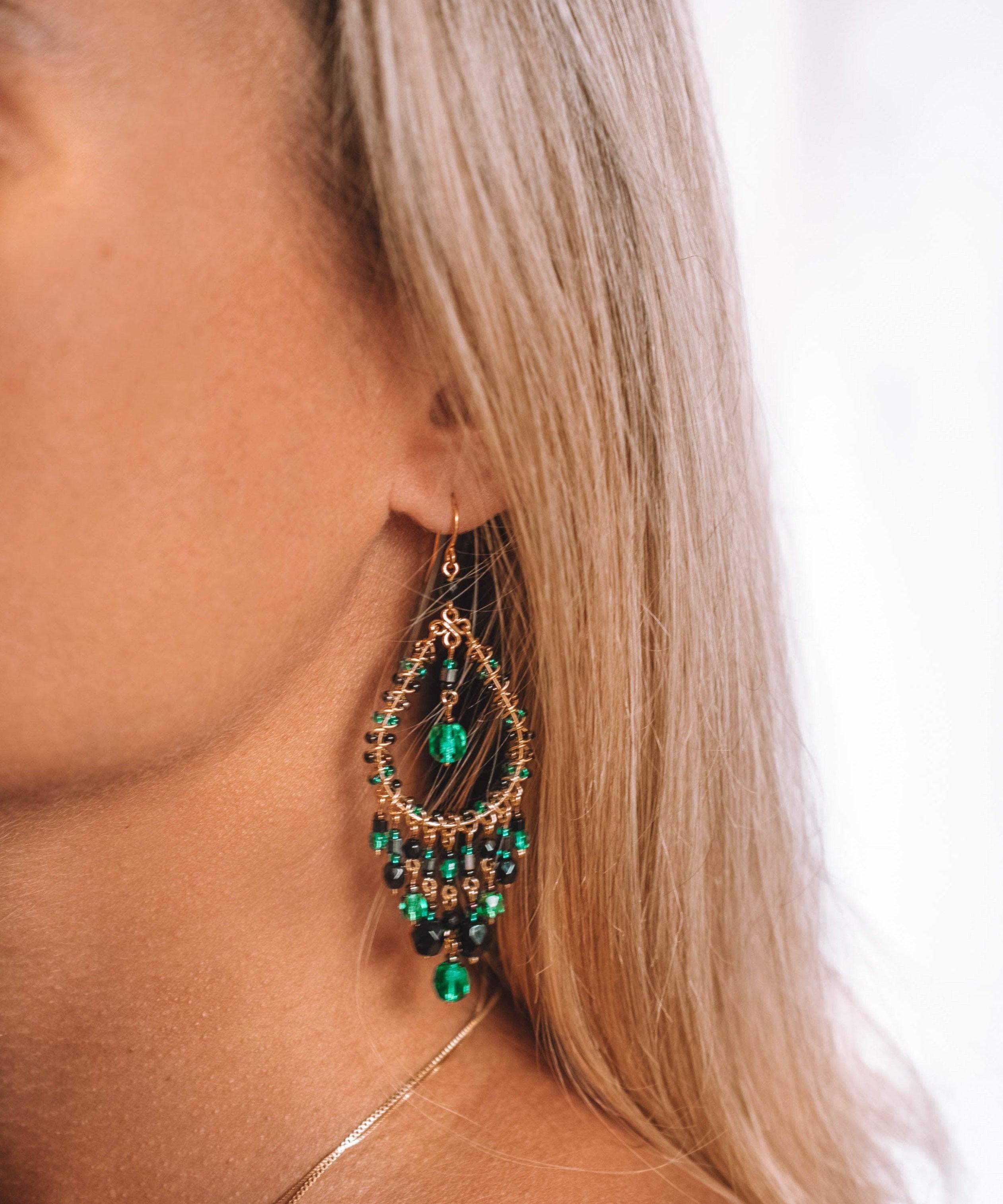 Joix Chandelier Earrings ~Gold Plated ~ SME088 - Maresia Jewelry