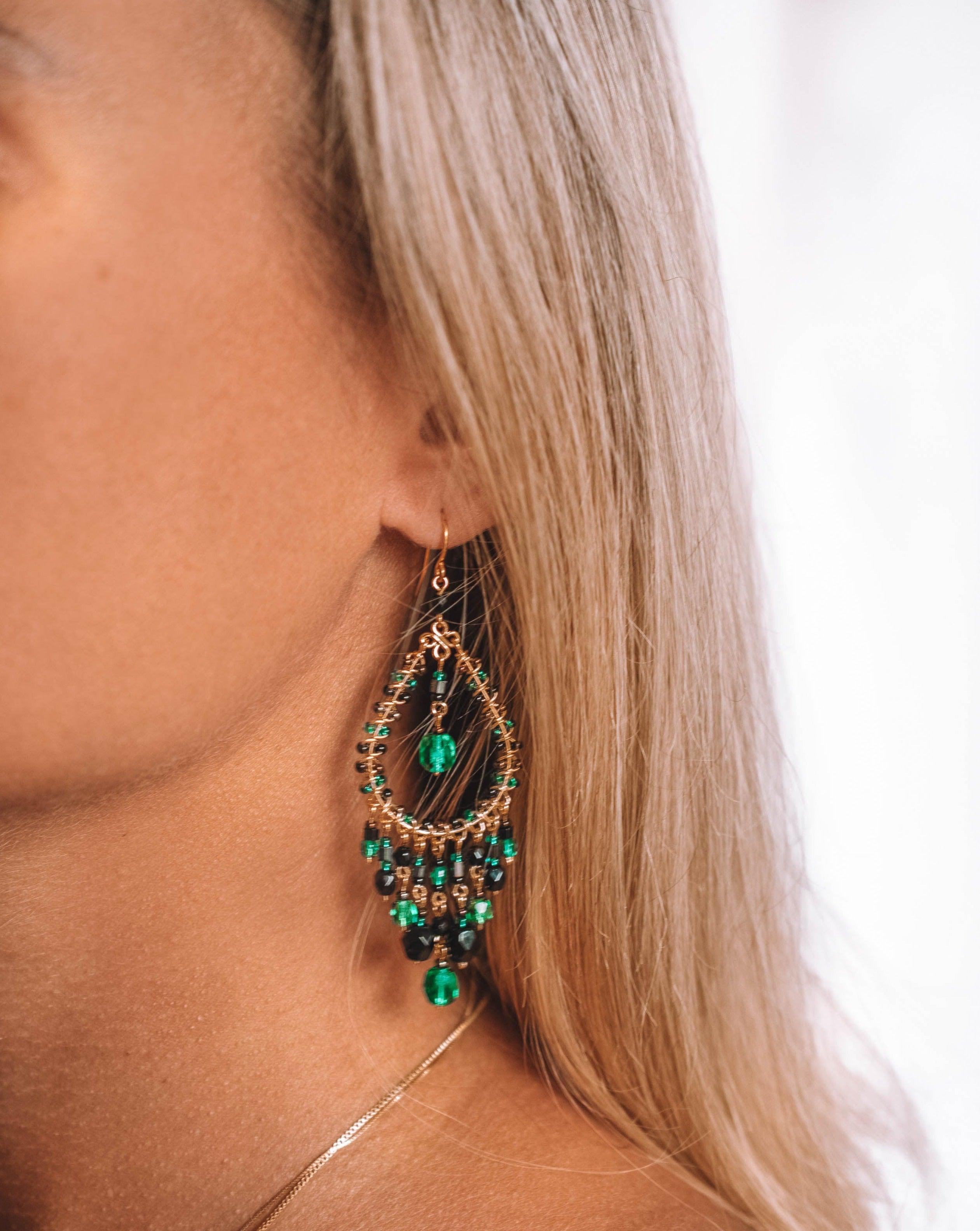 Joix Chandelier Earrings ~Gold Plated ~ SME088 - Maresia Jewelry