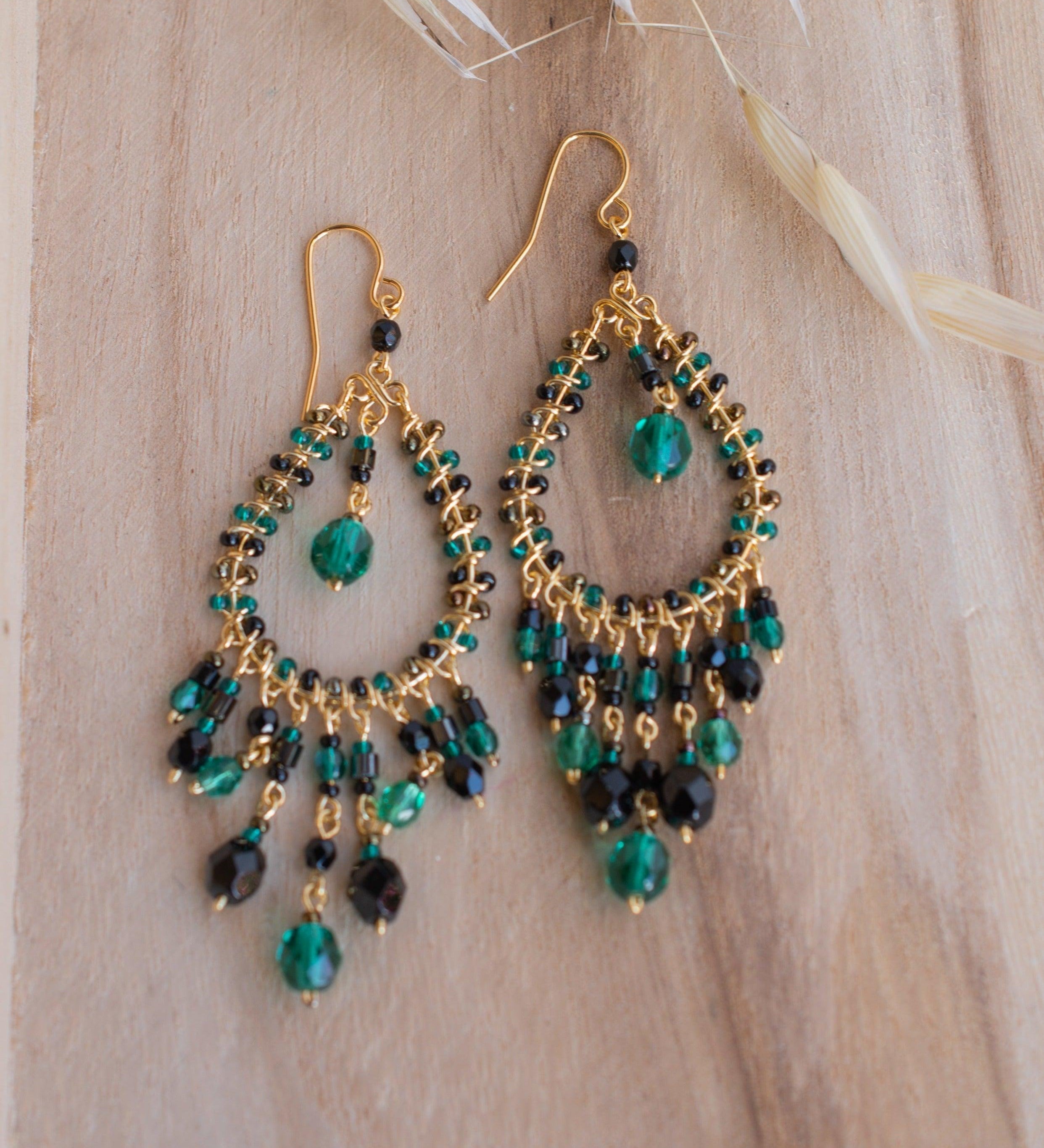 Joix Chandelier Earrings ~Gold Plated ~ SME088 - Maresia Jewelry